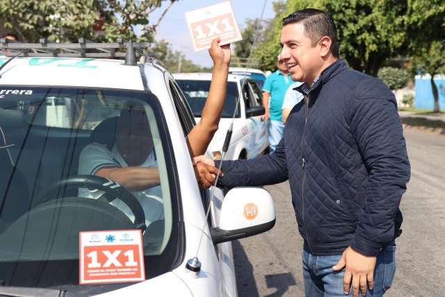 Encabeza alcalde de Jiutepec arranque de la campaña vial 1x1