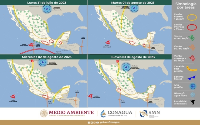 Semana con posibilidad de lluvia para Morelos