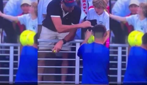 Viral en el US Open: empresario le quita gorra a niño y desata polémica