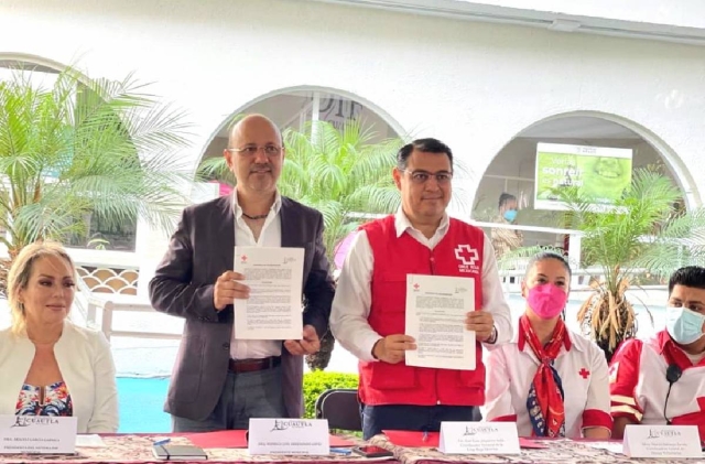  La Cruz Roja y el Ayuntamiento de Cuautla firmaron un convenio de colaboración.
