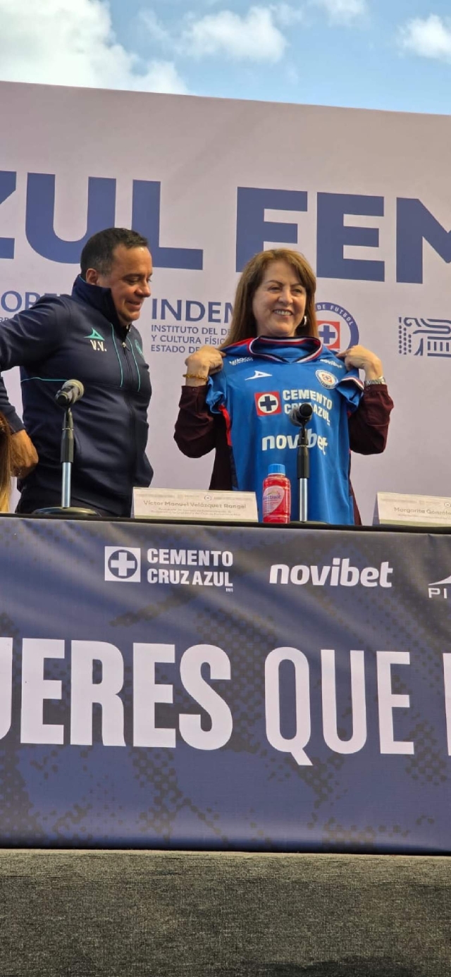  La gobernadora Margarita Gonz&aacute;lez Saravia encabez&oacute; el anuncio de la llegada del equipo a suelo morelense.