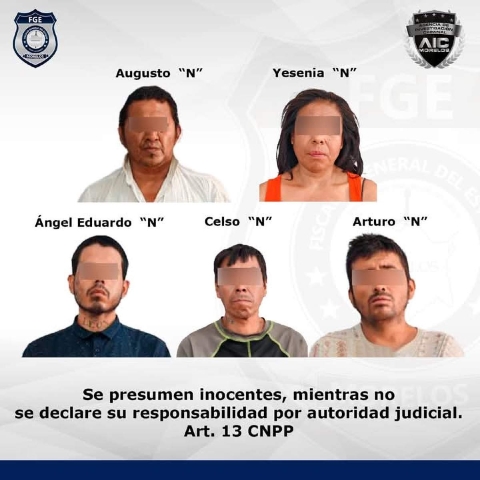 A proceso, cinco personas detenidas con droga