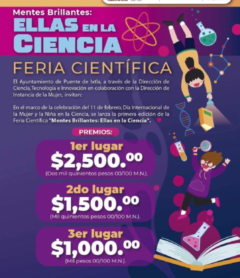 Anuncian feria científica dirigida a mujeres en Puente de Ixtla