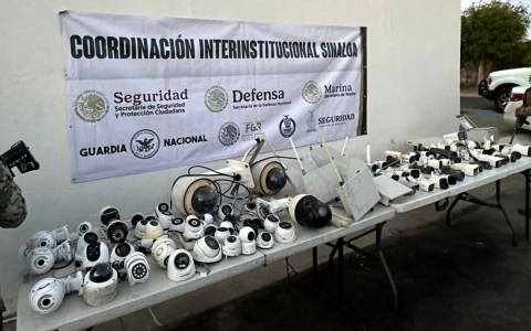 Retiran 388 cámaras de vigilancia ilegal en Culiacán