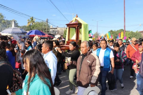 Durante la madrugada de hoy se realizaría el traslado de la imagen desde Tetecala hasta Coatetelco.