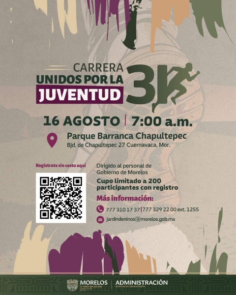 Realizarán carrera por el Día Internacional de la Juventud