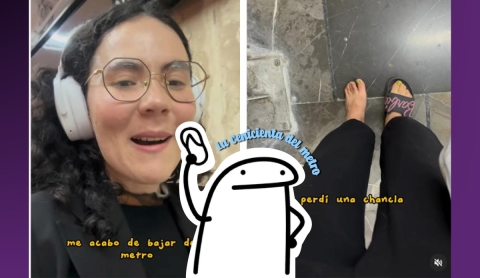 Cenicienta en el Metro CDMX: Joven pierde su chancla y se vuelve viral