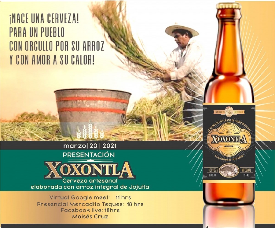 XOXONTLA La cerveza artesanal con Arroz Integral Jojutla 