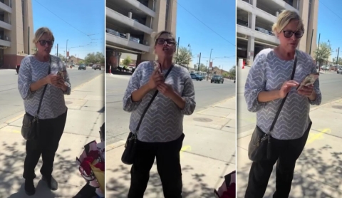 Mexicana amenaza con deportar a compatriota por vender flores en El Paso, Texas; video desata indignación