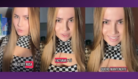 &#039;Quiero mantenerte&#039;: La oferta viral de una tiktoker rusa a los hombres latinos