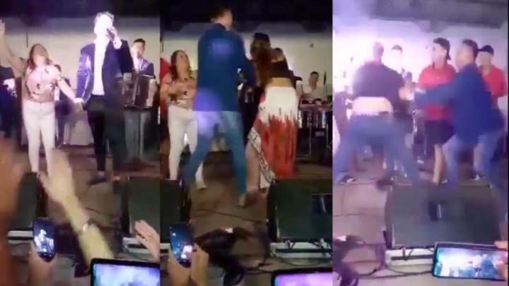 Fan besa a cantante frente a su novio y desata escena de celos que acaba en golpes