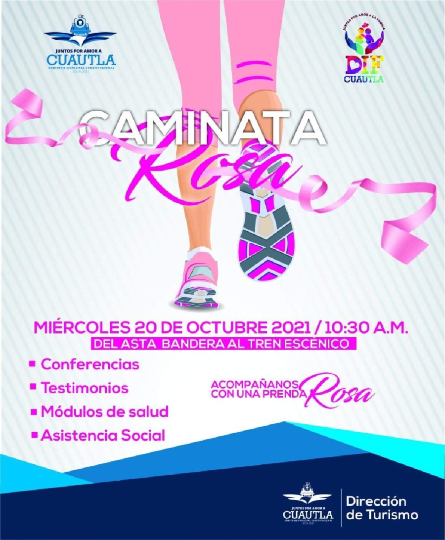 Con una caminata, inician actividades para prevenir el cáncer de mama