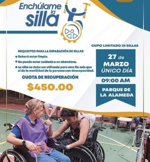 Primero en Zacatepec y luego en Jojutla se presentará el programa, mediante el que reparan sillas de ruedas a bajo costo.