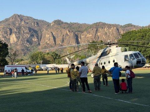 100 por ciento de control y 90 por ciento de liquidación del incendio forestal en Tepoztlán