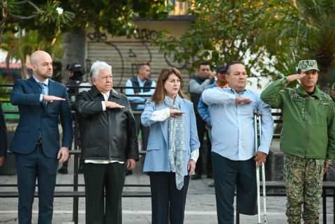 Fortalece Gobierno de Morelos identidad y valores en ceremonia c&iacute;vica en Xochitepec