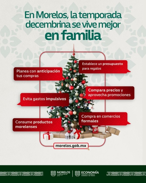 Emite Gobierno de Morelos recomendaciones para realizar compras seguras en temporada decembrina