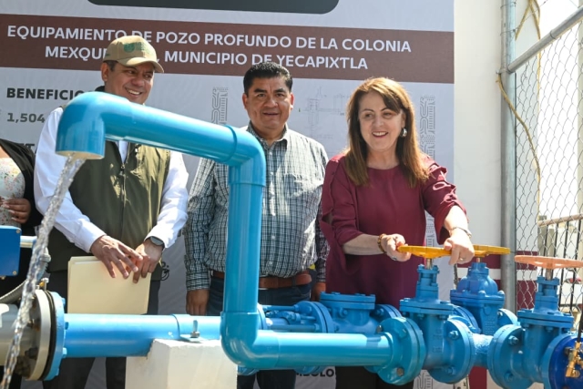 Inaugura Gobierno de Morelos equipamiento de dos pozos de agua en Yecapixtla
