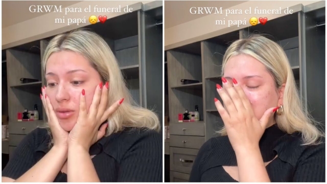 Influencer hace &#039;get ready with me&#039; para el funeral de su papá; la tunden en redes