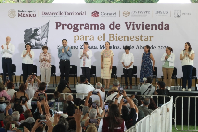 Encabezan presidenta Claudia Sheinbaum y gobernadora Margarita Gonz&aacute;lez Saravia programa Vivienda para el Bienestar