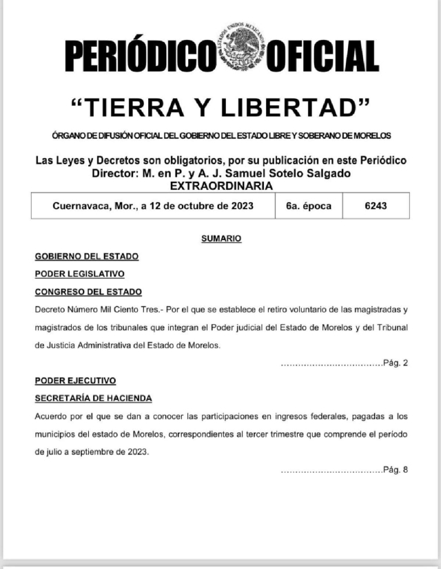 Comenzó plazo de retiro voluntario de magistrados 