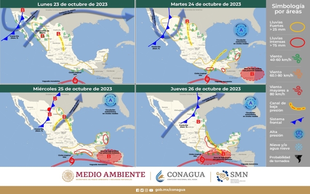 Se prevén nublados y posibilidad de chubascos para últimos días de octubre en Morelos