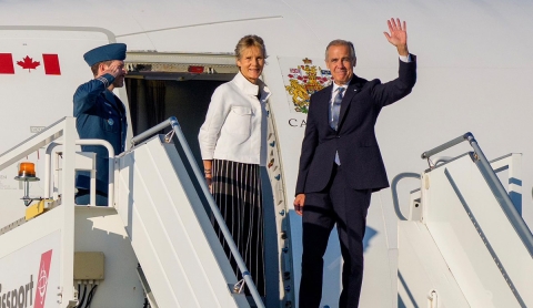 Primer ministro de Canadá, Mark Carney, llega a México