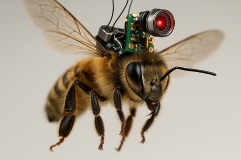 China desarrolla la primera abeja cyborg capaz de volar bajo control humano