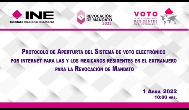 INE presenta protocolo para voto extranjero de Revocación de Mandato