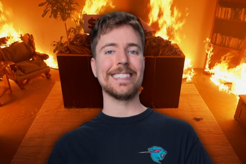 Mr. Beast desata polémica con reto extremo de fuego y premio de 500 mil dólares
