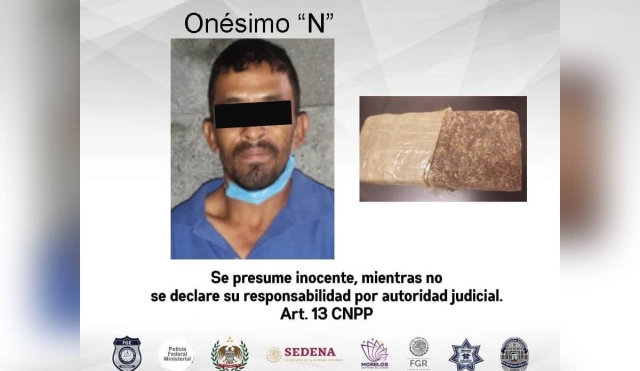 Atrapan a un hombre con droga en Contlalco