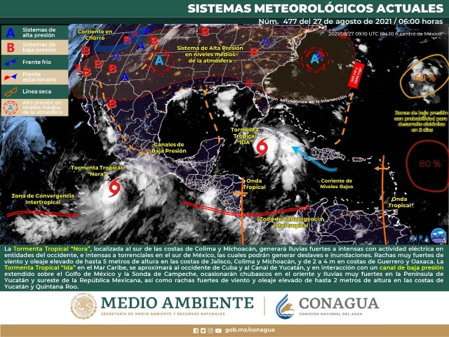 Tardes nubladas para este fin de semana en Morelos