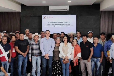 Coordinan entrega de recursos para sector rural en Ocuituco