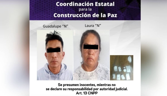 Atrapan a pareja en posesión de droga