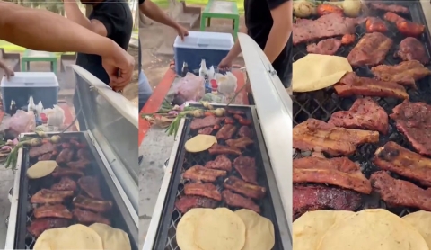 Jóvenes convierten un ataúd en parrilla y desatan risas en redes: &#039;¿Y el difunto dónde quedó?&#039;