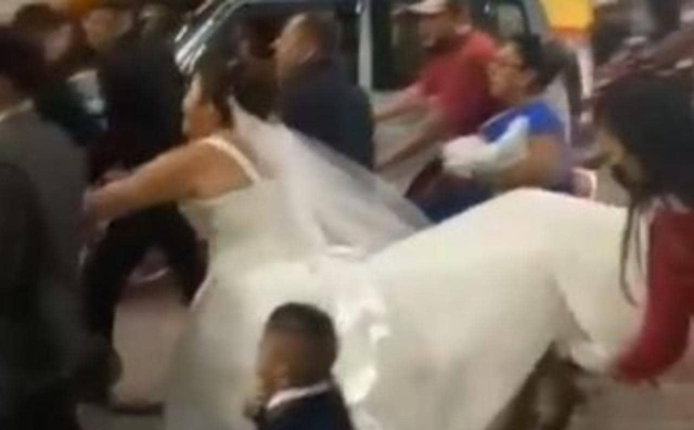 Arrestan a novio en plena boda.