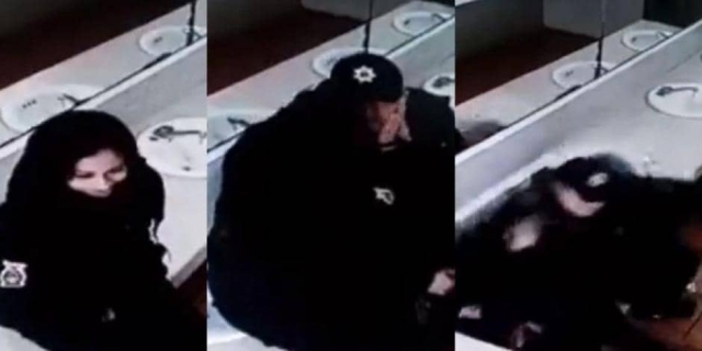 Policías se ponen románticos en el baño y tiran lavabos.