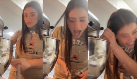 Creadora de TikTok sufre accidente con batidora y alerta sobre precauciones en casa