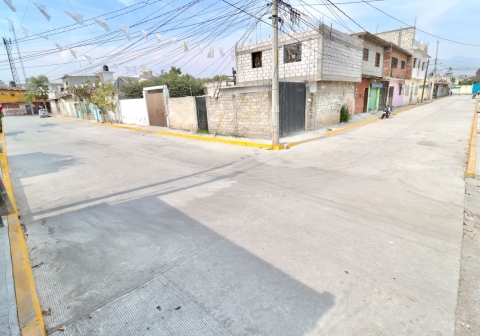Concluye pavimentaci&oacute;n con concreto hidr&aacute;ulico en calles Vicente Guerrero y 3 de Mayo, en Jiutepec