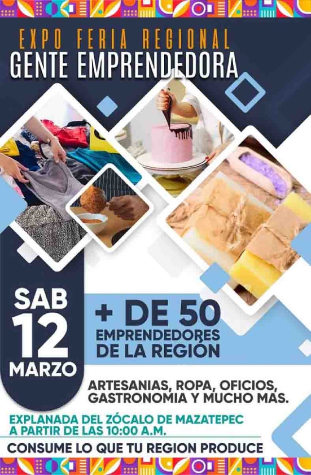 Anuncian expo feria “Gente Emprendedora” en Mazatepec