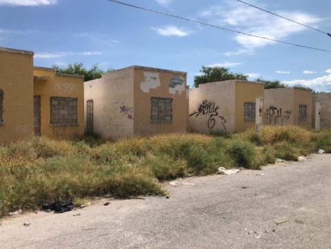 Casas abandonadas otorgadas con crédito Infonavit.
