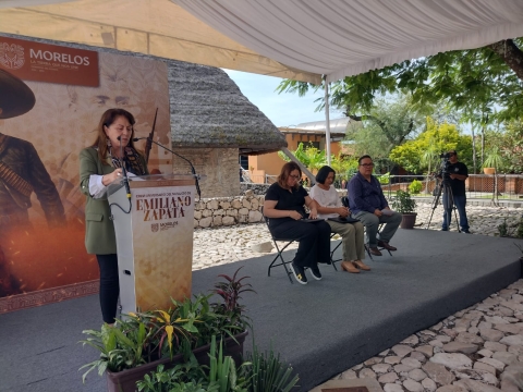 Encabeza gobernadora Margarita González Saravia conferencia de prensa semanal desde Ayala