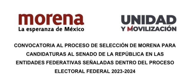 Emite Morena convocatorias para aspirantes a sus candidaturas a senadurías y diputaciones federales