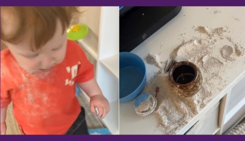 ¡Su bebé se come las cenizas del abuelo y genera miles de reacciones!