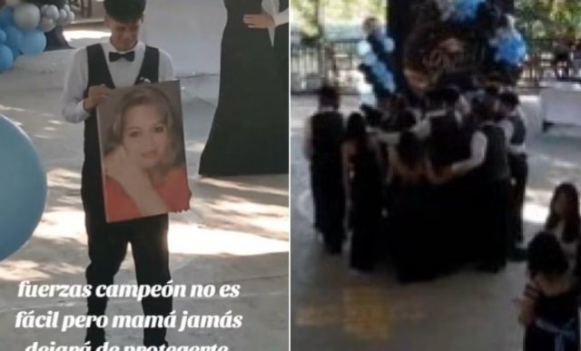 Joven baila con retrato de su madre fallecida y conmueve las redes sociales