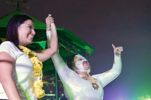 Melissa Montes de Oca logra lleva alegr&iacute;a y diversi&oacute;n a ni&ntilde;as y ni&ntilde;os de Yautepec con gran funci&oacute;n de lucha libre