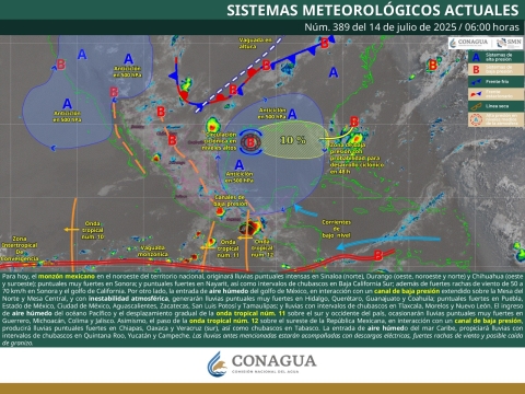 Semana con chubascos y variaciones térmicas para Morelos