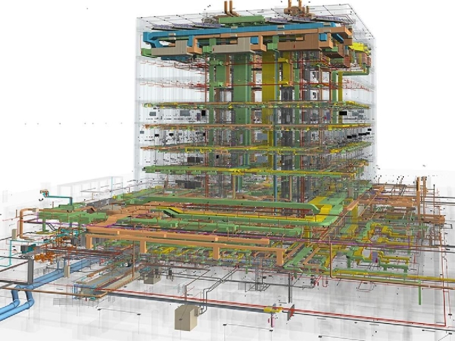 Modelo 3D realizado con la metodología BIM.