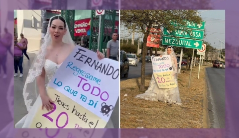 ´Me robó 200 mil peso´: novia protesta contra su organizador de bodas