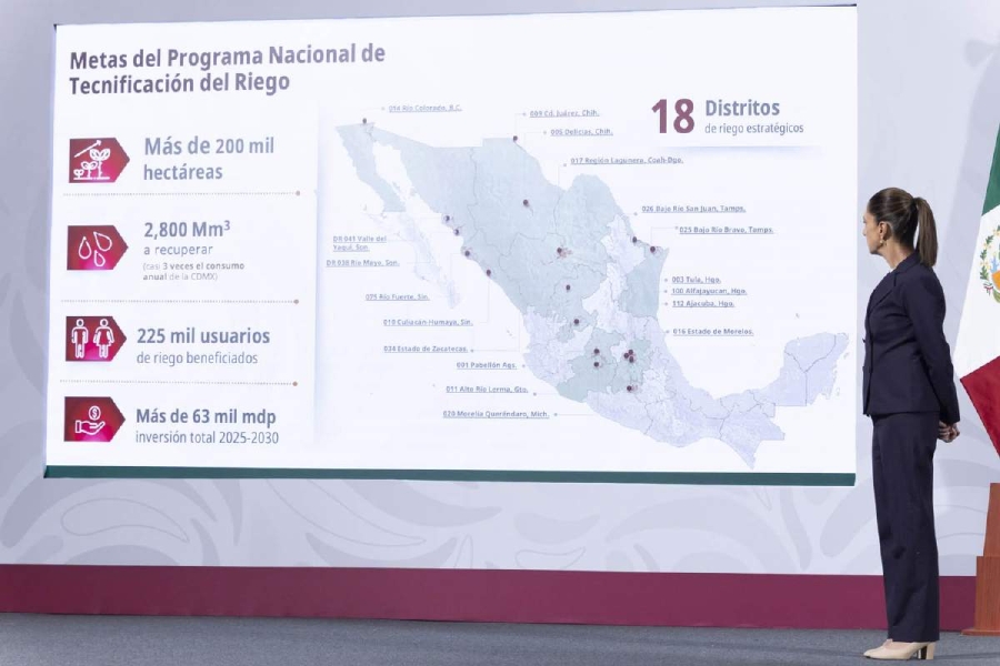 El objetivo de este programa es recuperar 2.8 millones de metros cúbicos de agua, que equivalen a casi tres veces el consumo anual de la Ciudad de México, aseguró la mandataria.