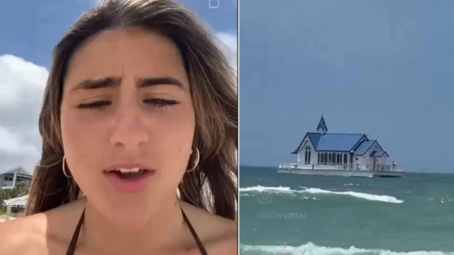 Joven capta increíble &#039;casa flotante&#039; en las costas de Florida